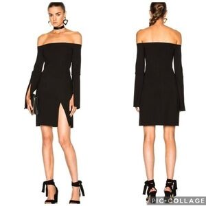 NEW ALEXIS Sterre Off Shoulder High Slit Bell Sleeve Mini Dress